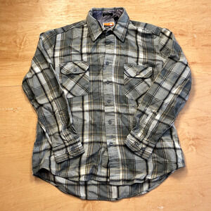 Ozark Trail Mens Large Multicolor Plaid Long Sleeve Flannel Button Shirt